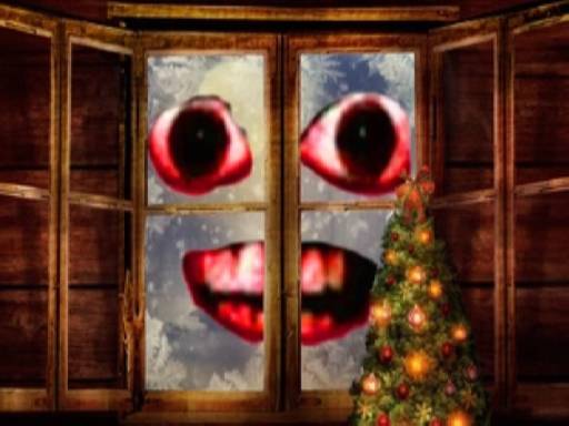 New Year Santa Claus outside the window thumbnail